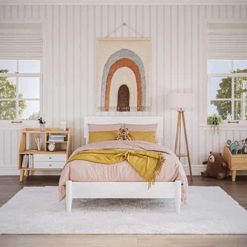 Amandaleigh Solid Wood Panel Bed