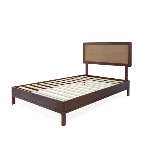 Anspach Solid Wood Platform Bed with Headboard